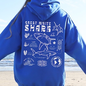 Shark Hoodie Shark Sweatshirt Vsco Hoodie Surfing Shirt Respect The Local Marine Biology Shirt Shark Lover Gift Ocean Aesthetic Coconut Girl