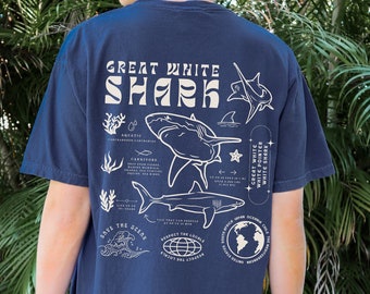 Shark Shirt Marine Biology Gift Shark T-Shirt Coconut Girl Tee Respect The Local Shark Lover Gift Beach Bum Tee Save The Ocean Sharks Tshirt