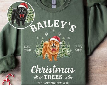 Chow Chow Sweatshirt Christmas Chow Chow Shirt Personalized Christmas Sweater Dog Mom Gift Chow Chow Dogs Crewneck Custom Christmas Gifts