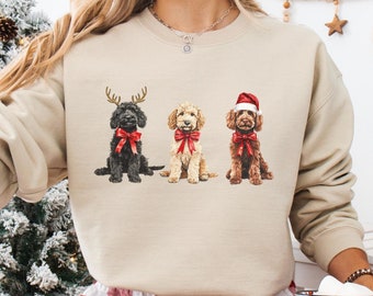 Goldendoodle Christmas Sweatshirt Goldendoodle Shirt Dog Christmas Sweater Goldendoodle Gift Doodle Dog Mom Crewneck Holiday Golden Doodle