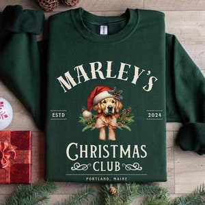 Golden Retriever Christmas Sweatshirt Custom Golden Retriever Shirt Christmas Club Sweater Golden Retriever Personalized Dog Christmas Gift