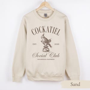 Cockatiel Social Club Sweatshirt - Bird Mom Gift image 8