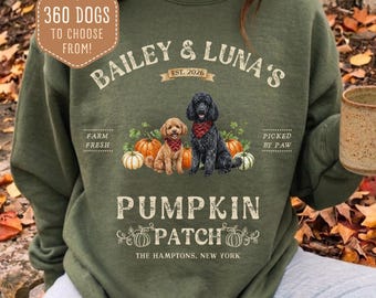 Personalized Poodle Halloween Sweatshirt, Toy Poodle Shirt, Pumpkin Dog Sweater, Custom Pet Gift for Poodle Mom