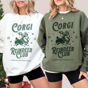 Corgi Christmas Sweatshirt Personalized Corgi Shirt Christmas Club Sweater Dogs Holiday Crewneck Corgi Mom Christmas Gift Corgi Dog Lovers