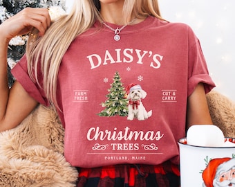 Personalized Maltese Christmas Shirt, Maltese Dog Shirt, Christmas Maltese t-shirt, Dog Mom Tee, Maltese Christmas Gifts for Maltese Lovers