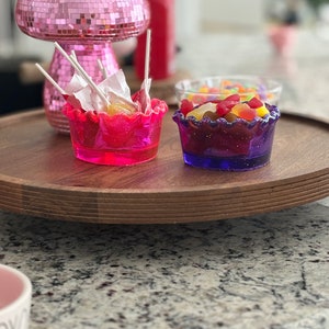 Custom &#39;The Nora&#39; Heart Trinket Bowls: Glitter Home Decor (Set of Two)