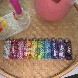 Customizable Name/Word/Phrase Bedazzled junk lighter and Ashtray |Customizable Gift| bachelorette gift| Bedazzled Lighter|Personalized Gift|