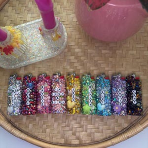 Customizable Bedazzled junk lighter CASE |Customizable Gift| bachelorette gift| Bedazzled Lighter case|Personalized Gift| Reusable case
