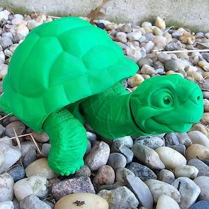 3D Printed- Articulated Turtle. Fidget Toy Sensory Pet Turtle 3D Printed Animal Toy Gift SHIPS SUPER FAST