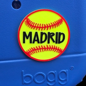 3D Printed Name Softball Personalized Bogg. Great Gift. SHIPS SUPER FAST!