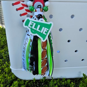 Personalized 3D Printed Cheer Ribbon Bag Tassel.