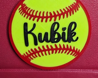 3D Printed Name Softball Personalized Bogg. Great Gift. SHIPS SUPER FAST! Perfect for Mother's Day!