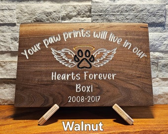 Live Edge wood Personalized Pet Memorial Sign, Pet Memorial Gift, Personalized Dog Memorial
