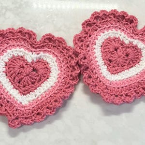 PACK OF THREE | Valentines heart coasters | Valentines gifts | Valentines decor | Heart coasters | Asthetic coasters |