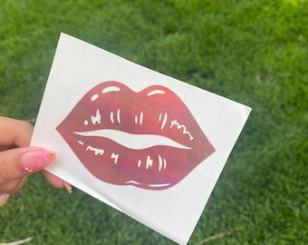 Kiss Lips Car Decal Sticker: Waterproof Permanent Vinyl