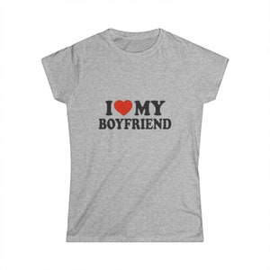 I love my Boyfriend Baby Tee, Vintage Graphic Tshirt Y2K Aesthetic Print, Girlfriend Couple Birthday Valentines Gift,Funny Slogan Meme 2000s Bild 5