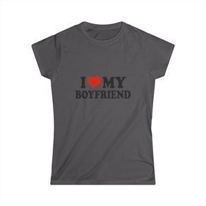 I love my Boyfriend Baby Tee, Vintage Graphic Tshirt Y2K Aesthetic Print, Girlfriend Couple Birthday Valentines Gift,Funny Slogan Meme 2000s Bild 3