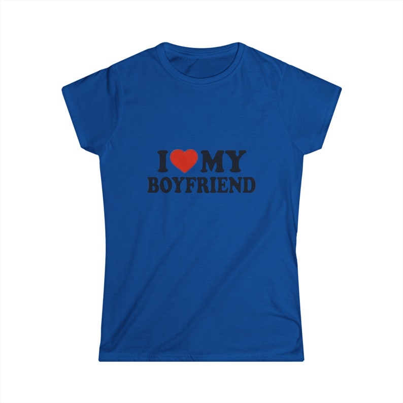 I love my Boyfriend Baby Tee, Vintage Graphic Tshirt Y2K Aesthetic Print, Girlfriend Couple Birthday Valentines Gift,Funny Slogan Meme 2000s Bild 4