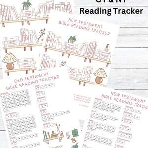 Bible Reading Tracker//old Testament &amp; New Testament//coloring ...