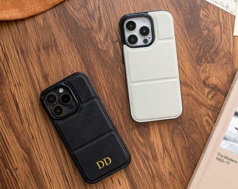 Card Holder Phone case with stand, Personalized iPhone Case For iPhone 16 Pro, 15 14 Pro, 13 12 11, Mini Case, Initials iPhone Case Gifts