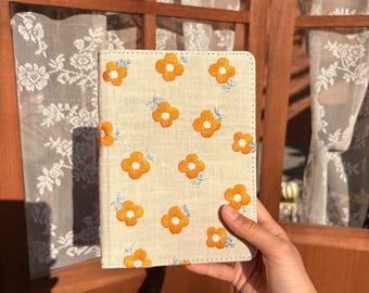 Embroidered Yellow Flower All New Kindle Paperwhite 12th Gen 2024 Case | Paperwhite 6.8“ 7“ Cover | Mother's Day Gifts for her