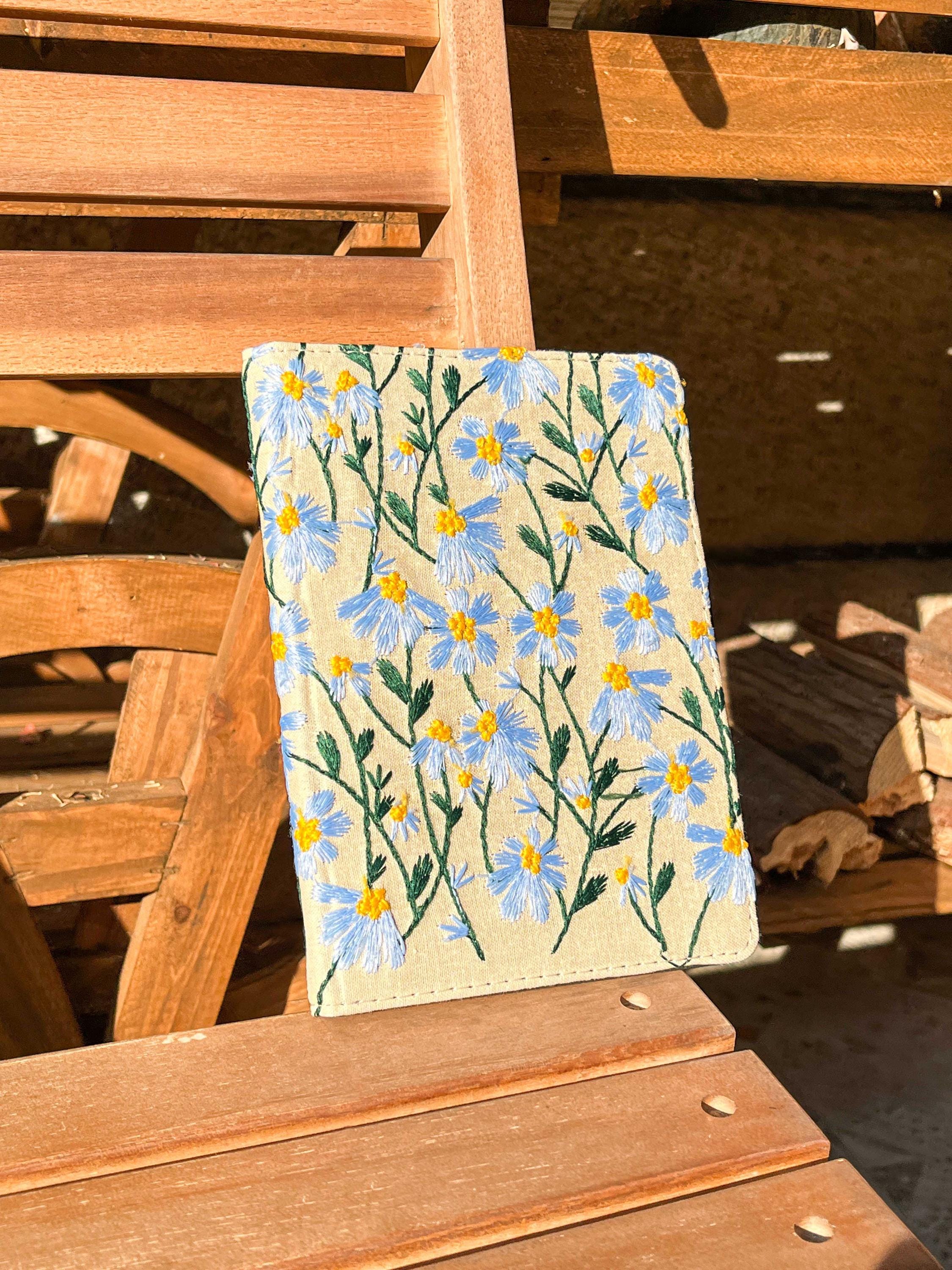 Handmade Embroidered Blue Flower | Kindle 12th Gen 2024 Case | Kindle Paperwhite 11th 6.8&quot; 2021 Cover | Case | Exquisite Case Gifts For Mom
