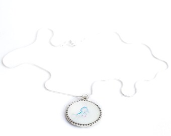 Collar de árbol con foto personalizada, colgante con foto personalizada, regalo de recuerdo de plata esterlina para ella, collar de memoria hecho a mano