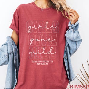 Girls gone mild Custom Bachelorette Shirts Personalized girls night Bach Party Shirts Bridal Shower party Gift girls Birthday Weekend Trip