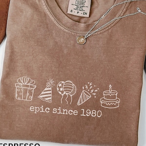 Custom Birth Year Comfort Colors Shirt,Personalized Birthday T-shirt, Custom Birthday Gift,Custom cute womens Birthday party shirt