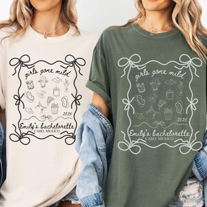 Girls gone mild Custom Bachelorette Shirts Personalized girls night Bach Party Shirts Bridal Shower party Gift girls Birthday Weekend Trip
