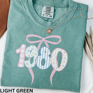 Custom Birth Year Comfort Colors Shirt,Personalized Birthday T-shirt, Custom Birthday Gift,Custom coquette birth year Birthday party shirt