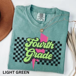 Fourth Grade Teacher Comfort Colors Shirt,retro 4th Grade vibes TShirt,Fourth Grade Teacher Appreciation Gift,Elementary School Teacher Tee