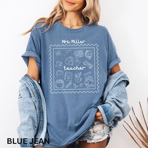 Custom Teacher Shirt,Personalized Floral Teacher Name Tee,Teacher Appreciation Gift,Teacher Team Shirts,Back to School comfort colors Tshirt