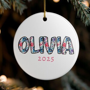 Custom Name Christmas Ornament,Personalized Ceramic Ornament,Personalized Text,Custom Ornament Family Keepsake,Custom Xmas Gift Ornament