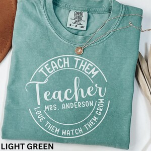 Custom Teacher Shirt,Personalized checkered Teacher Name Tee,Teacher Appreciation Gift,Teacher Team Shirts,Back to School comfort colors tee