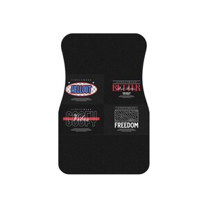 Patriotic Car Mats Set of 4, Stylish Auto Floor Mats, Car Accessories, Freedom-Themed Mats, Ideal for Road Trips, Gift for Car Lovers