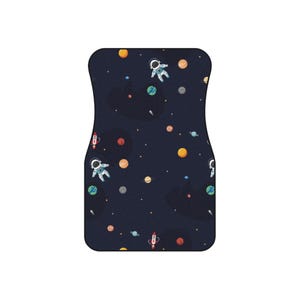 Alfombrillas cósmicas para coche / Accesorios para el coche con temática espacial para amantes de la astronomía, decoración interior del coche, regalos para niños, diseño planetario