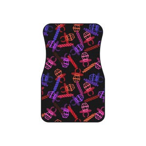 Colorful Car Mats Set  Fun and Funky Vehicle Floor Protection, Unique Auto Accessories, Ideal for Families, Gifts, Road Trips