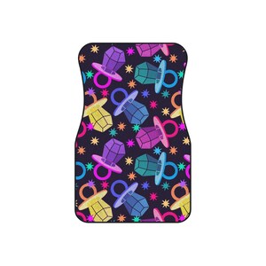 Colorful Gift Theme Car Mats Set, Auto Accessories, Holiday Decor, Birthday Gift, Fun Car Gifts, Festive Car Interior