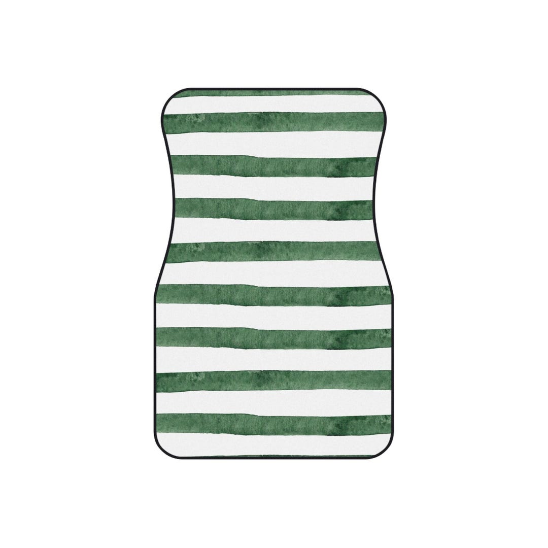 Green Watercolor Stripes Car Mats - Etsy