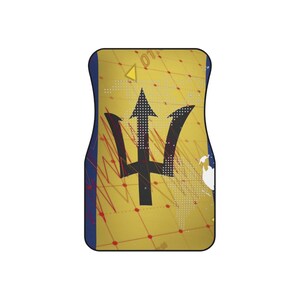 Car Mats Set of 4 - Stylish Floor Mats, Barbados Pride, Durable Auto Accessories, Perfect Gift for Car Enthusiasts, Travel Decor