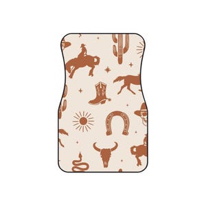 Western Theme Car Mats Set - Rustic Cowgirl Style, Horse Lover Gift, Auto Accessories, Country Decor, Unique Car Interior, Road Trip [...]