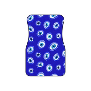 Stylish Blue Eye Car Mats Set, Unique Car Accessories, Trendy Floor Mats, Gift for Car Enthusiasts, Home Decor for Vehicles