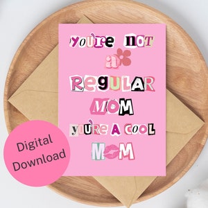 Tarjeta de mamá genial no regular / Tarjeta humorística del Día de las Madres / Tarjeta del Día de las Madres para hermana / Hermana Regalo Día de las Madres / Tarjeta divertida del Día de las Madres