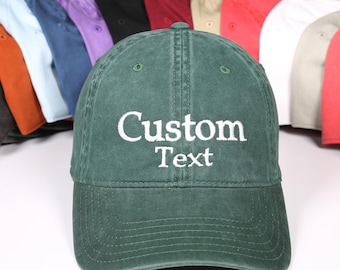 Custom Text Embroidered Hat, Your Text Here, Vintage Baseball Hat Hat, Personalized Gift, Custom Dad Cap, Custom Trucker, Cool Quote Cap