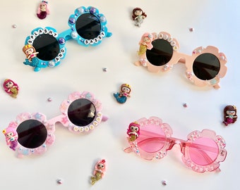 Gafas de sol de sirena Gafas de sol de verano Merbabe Gafas de sol personalizadas para niños Gafas de sol Nombre personalizado Gafas de sol Regalos para niños Playa