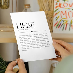 Geschenkkarte - Herzerwärmende Liebeserklärung – Karte der Dankbarkeit und Wertschätzung zum Verschenken