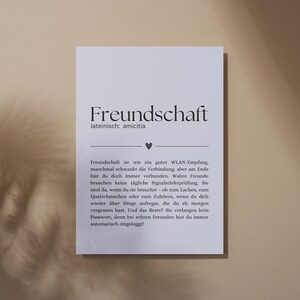Freundschaft – Inspirierender Spruch, Sofort-Download als Bild und PDF A3, A4 & A5, Grußkarte, Karte, Spruch, Geschenk