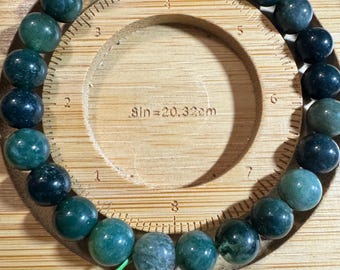 Moss Agate Healing Bracelet – Grounding, Abundance, and Nature Connection Crystal Jewelry