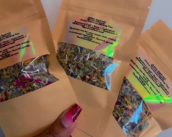 Womb Whisper – Herbal Tea Blend for Feminine Healing | Raspberry Leaf, Rose, Calendula, Motherwort, Lavender .6 Oz